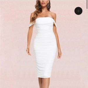 White bodycon dress